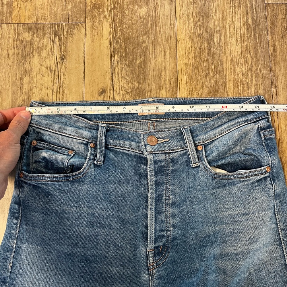 Mother The Tomcat Roller Fray A Groovy Kind Of Love Wash Jeans Size 29 Wide Leg - Picture 3 of 15